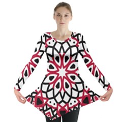 Mandala Flower Long Sleeve Tunic  by berwies