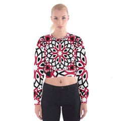 Mandala Flower Cropped Sweatshirt