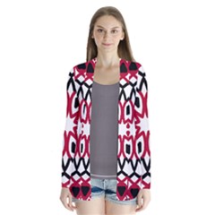 Mandala Flower Drape Collar Cardigan