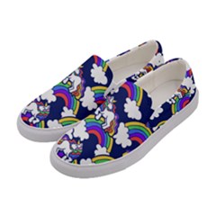 Rainbow Unicorns Women s Canvas Slip Ons