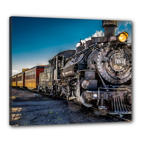 D&r Steam Train 484 Canvas 24  X 20  by Bigfootshirtshop