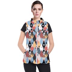 Abstract Diamond Pattern Women s Puffer Vest by Bigfootshirtshop