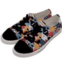 Abstract Diamond Pattern Men s Low Top Canvas Sneakers View2