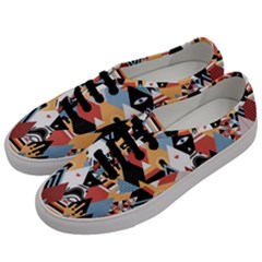 Abstract Diamond Pattern Men s Classic Low Top Sneakers