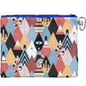 Abstract Diamond Pattern Canvas Cosmetic Bag (XXXL) View2