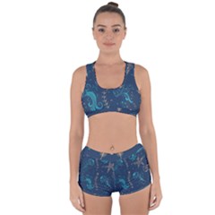 Arabesque Vintage Graphic Nature Racerback Boyleg Bikini Set by Bigfootshirtshop