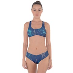 Arabesque Vintage Graphic Nature Criss Cross Bikini Set by Bigfootshirtshop