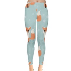 Cute Fox Pattern Leggings  by Bigfootshirtshop