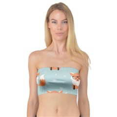 Cute Fox Pattern Bandeau Top by Bigfootshirtshop