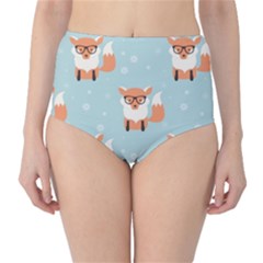 Cute Fox Pattern High-waist Bikini Bottoms by Bigfootshirtshop