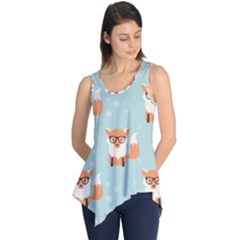 Cute Fox Pattern Sleeveless Tunic by Bigfootshirtshop