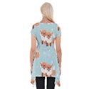 Cute Fox Pattern Short Sleeve Side Drop Tunic View2