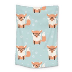 Cute Fox Pattern Small Tapestry