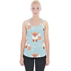 Cute Fox Pattern Piece Up Tank Top