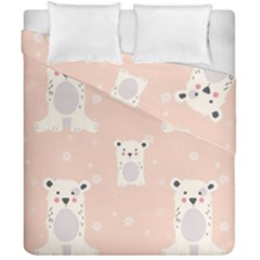 Cute Polar Bear Pattern Duvet Cover Double Side (california King Size) by Bigfootshirtshop