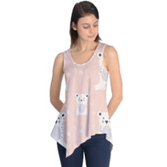 Cute Polar Bear Pattern Sleeveless Tunic by Bigfootshirtshop