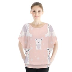 Cute Polar Bear Pattern Blouse