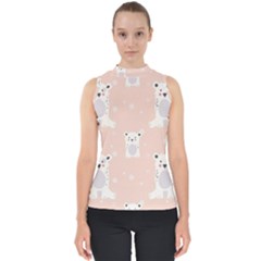 Cute Polar Bear Pattern Shell Top