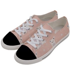 Cute Polar Bear Pattern Women s Low Top Canvas Sneakers