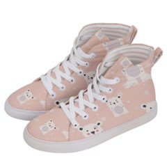 Cute Polar Bear Pattern Women s Hi-top Skate Sneakers by Bigfootshirtshop