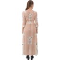 Cute Polar Bear Pattern Button Up Boho Maxi Dress View2