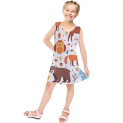 Woodland Friends Pattern Kids  Tunic Dress by Bigfootshirtshop