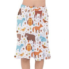 Woodland Friends Pattern Mermaid Skirt