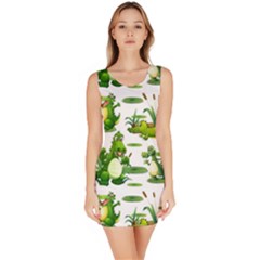 Crocodiles In The Pond Bodycon Dress by Bigfootshirtshop