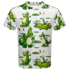 Crocodiles In The Pond Men s Cotton Tee by Bigfootshirtshop