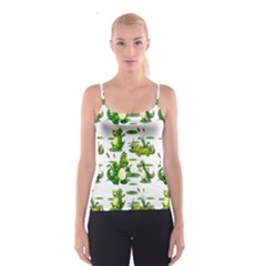 Crocodiles In The Pond Spaghetti Strap Top by Bigfootshirtshop