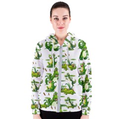 Crocodiles In The Pond Women s Zipper Hoodie by Bigfootshirtshop