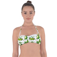 Crocodiles In The Pond Halter Bandeau Bikini Top by Bigfootshirtshop