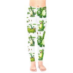 Crocodiles In The Pond Kids  Legging