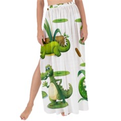 Crocodiles In The Pond Maxi Chiffon Tie-up Sarong