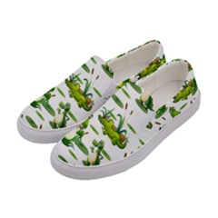 Crocodiles In The Pond Women s Canvas Slip Ons