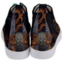 Awesome Tribal Dragon Made Of Metal Women s Mid-Top Canvas Sneakers View4