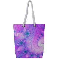 Delicate Full Print Rope Handle Tote (small) by Delasel