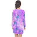 Delicate Long Sleeve Chiffon Shift Dress  View2