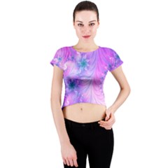 Delicate Crew Neck Crop Top by Delasel