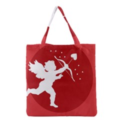 Cupid Bow Love Valentine Angel Grocery Tote Bag by Celenk