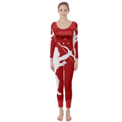 Cupid Bow Love Valentine Angel Long Sleeve Catsuit by Celenk