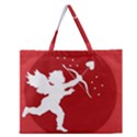 Cupid Bow Love Valentine Angel Zipper Large Tote Bag View1