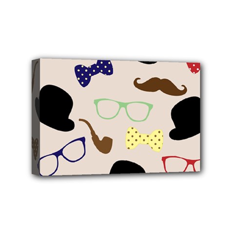 Moustache Hat Bowler Bowler Hat Mini Canvas 6  X 4  by Celenk