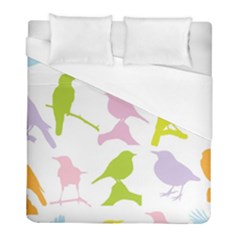 Birds Colourful Background Duvet Cover (full/ Double Size) by Celenk