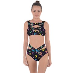 Abstract Background Retro 60s 70s Bandaged Up Bikini Set  by Celenk