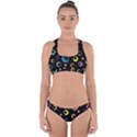 Abstract Background Retro 60s 70s Cross Back Hipster Bikini Set View1