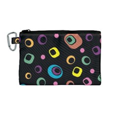 Abstract Background Retro 60s 70s Canvas Cosmetic Bag (medium)