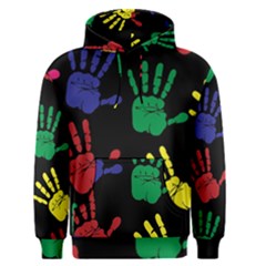 Handprints Hand Print Colourful Men s Pullover Hoodie by Celenk