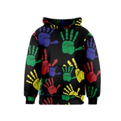 Handprints Hand Print Colourful Kids  Pullover Hoodie by Celenk