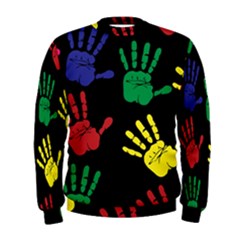 Handprints Hand Print Colourful Men s Sweatshirt by Celenk